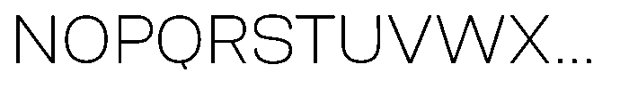 Nope Extra Light Font UPPERCASE