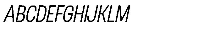Nope Light Condensed Italic Font UPPERCASE
