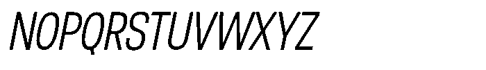 Nope Light Condensed Italic Font UPPERCASE