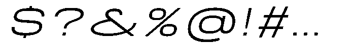 Nope Light Expanded Italic Font OTHER CHARS