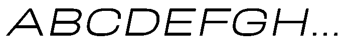 Nope Light Expanded Italic Font UPPERCASE