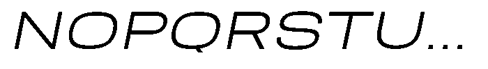 Nope Light Expanded Italic Font UPPERCASE