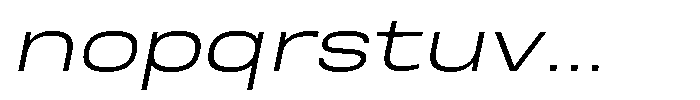 Nope Light Expanded Italic Font LOWERCASE