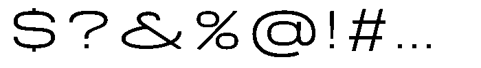 Nope Light Expanded Font OTHER CHARS