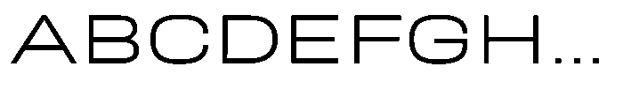 Nope Light Expanded Font UPPERCASE