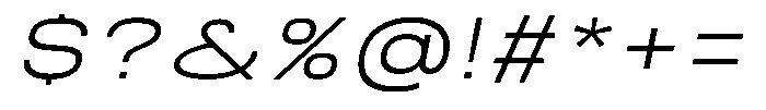 Nope Light Wide Italic Font OTHER CHARS