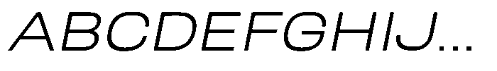 Nope Light Wide Italic Font UPPERCASE
