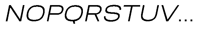 Nope Light Wide Italic Font UPPERCASE