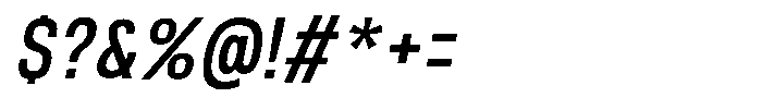 Nope Medium Condensed Italic Font OTHER CHARS