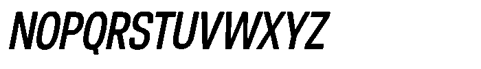 Nope Medium Condensed Italic Font UPPERCASE