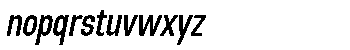 Nope Medium Condensed Italic Font LOWERCASE