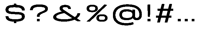 Nope Medium Expanded Font OTHER CHARS