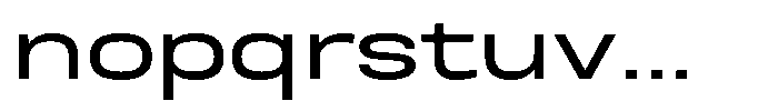 Nope Medium Expanded Font LOWERCASE