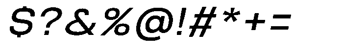 Nope Medium Italic Font OTHER CHARS