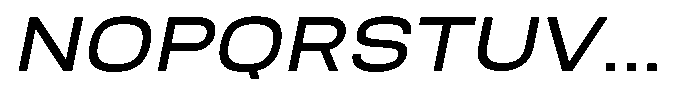 Nope Medium Wide Italic Font UPPERCASE