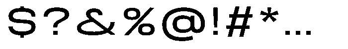 Nope Medium Wide Font OTHER CHARS