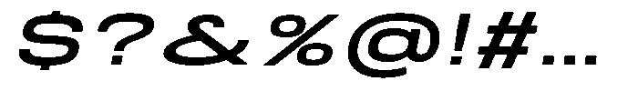 Nope Semi Bold Expanded Italic Font OTHER CHARS