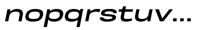 Nope Semi Bold Expanded Italic Font LOWERCASE