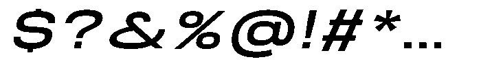 Nope Semi Bold Wide Italic Font OTHER CHARS