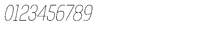 Nope Thin Condensed Italic Font OTHER CHARS