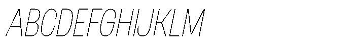 Nope Thin Condensed Italic Font UPPERCASE