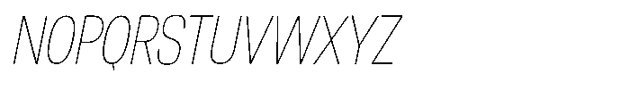Nope Thin Condensed Italic Font UPPERCASE