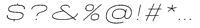 Nope Thin Expanded Italic Font OTHER CHARS