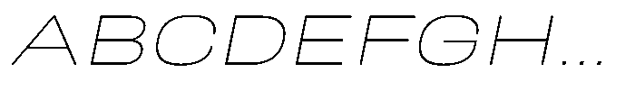 Nope Thin Expanded Italic Font UPPERCASE
