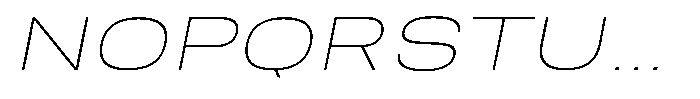 Nope Thin Expanded Italic Font UPPERCASE