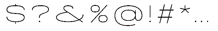 Nope Thin Expanded Font OTHER CHARS