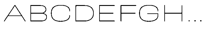 Nope Thin Expanded Font UPPERCASE