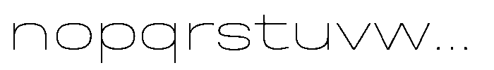 Nope Thin Expanded Font LOWERCASE