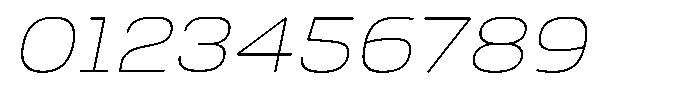Nope Thin Wide Italic Font OTHER CHARS