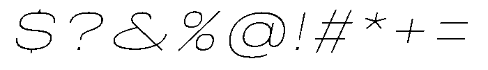 Nope Thin Wide Italic Font OTHER CHARS