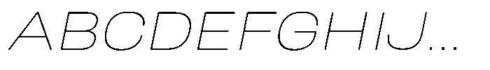Nope Thin Wide Italic Font UPPERCASE