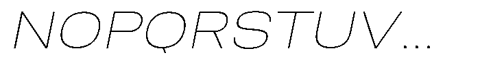 Nope Thin Wide Italic Font UPPERCASE