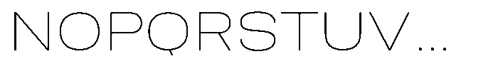Nope Thin Wide Font UPPERCASE