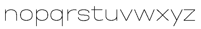 Nope Thin Wide Font LOWERCASE