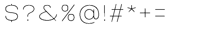 Nope Thin Font OTHER CHARS
