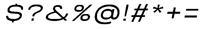 Nope Wide Italic Font OTHER CHARS