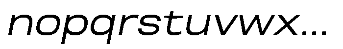 Nope Wide Italic Font LOWERCASE