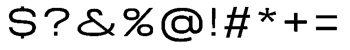 Nope Wide Font OTHER CHARS