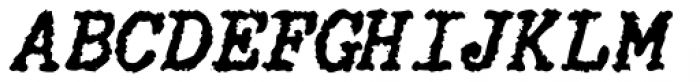 NorB Type Writer Roughen Bold Italic Font UPPERCASE