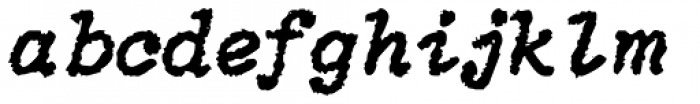 NorB Type Writer Roughen Bold Italic Font LOWERCASE