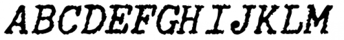 NorB Type Writer Roughen Italic Font UPPERCASE