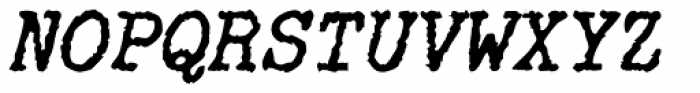 NorB Type Writer Roughen Italic Font UPPERCASE