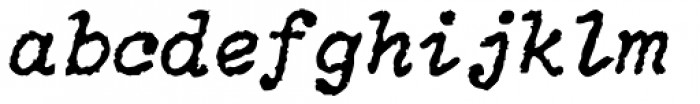 NorB Type Writer Roughen Italic Font LOWERCASE