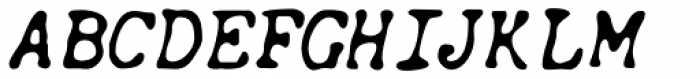 NorB Type Writer Roughen Light Italic Font UPPERCASE
