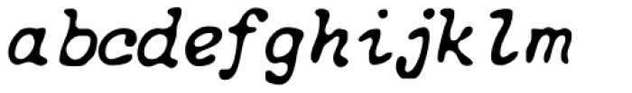 NorB Type Writer Roughen Light Italic Font LOWERCASE