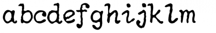 NorB Type Writer Roughen Light Font LOWERCASE